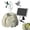 white, variant on Realistic Granite Rock Solar Bird Bath Fountain, Solar-Powered Bird Bath Fountain, Water Pump Kit with Nozzles, Stone Resin Bubbler for Garden Pond Decor and Hummingbird Baths (1PC-Grey)