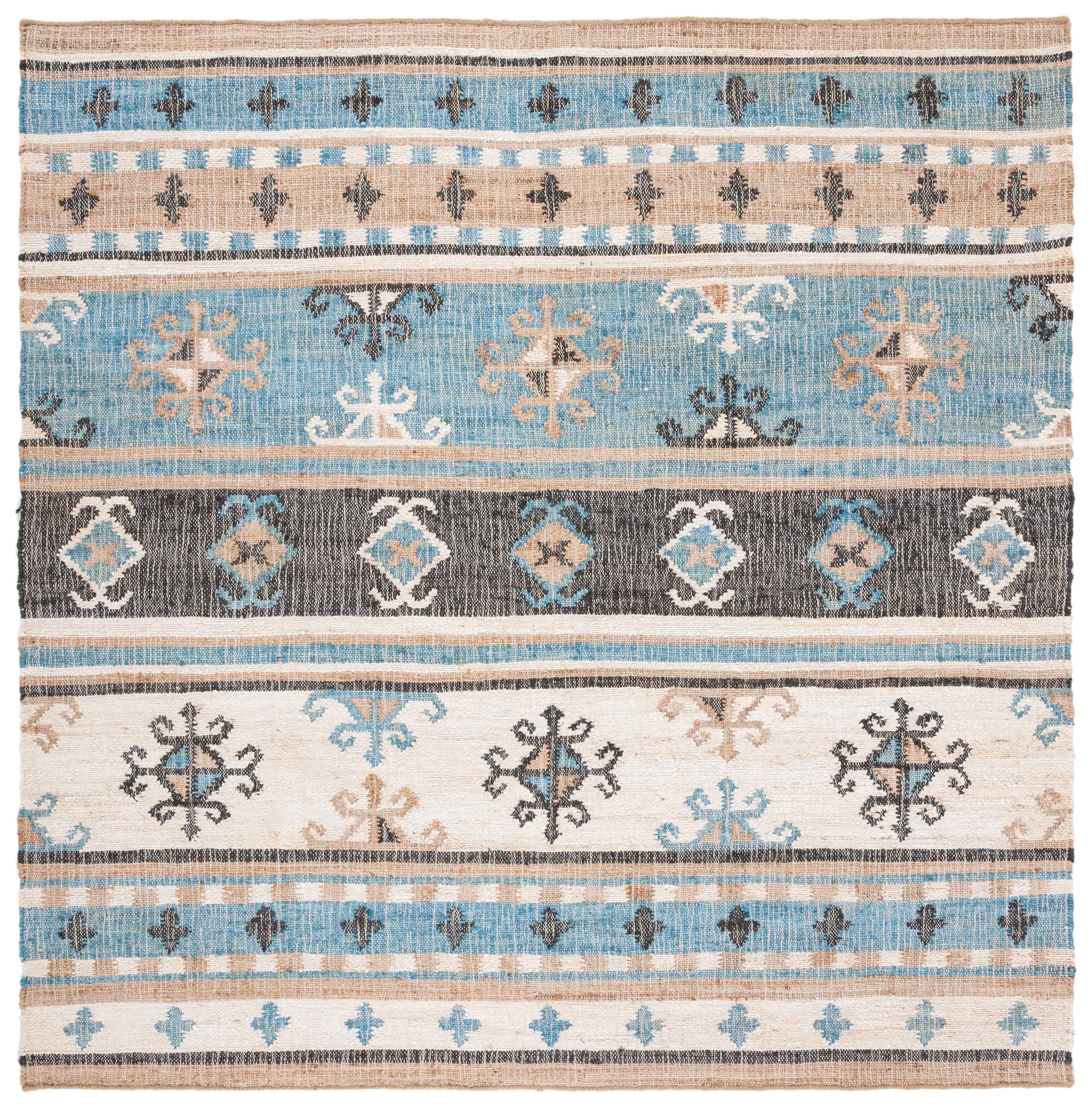 Safavieh Kilim Elsie Tribal Area Rug, Blue/Ivory, 7' x 7' Square