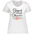 thumbnail image 3 of Inktastic Blessed to Be Called Gram with Beautiful Pastel Flowers Women's Plus Size T-Shirt, 3 of 5