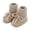 Khaki, variant on Baby Bow Crawling Shoes Solid Color Knitted Shoes Soft Sole Non Slip Floor Socks For Infant Toddler Indoor Walking Shoes White