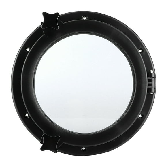 10in Marine Porthole Round Black Portlight Stalinite Window Universal for RV Boat Yacht