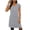Gray, variant on Edvintorg Women's Tshirt Dress Plain V-Neck Cap Sleeve Loose Summer Dresses Loungewear