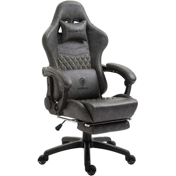 Dowinx Gaming Office Chair with Massage Lumbar Support, Racing Style PU