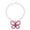 Pink, variant on Butterfly Necklace for Women - Rhinestone Pendant Choker, Zinc Alloy Jewelry, Cute Sparkly Accessory