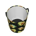 thumbnail image 3 of Fotbe Flowers Avocado Laundry Basket with Handles, Waterproof Large Laundry Hamper, Wash Bag for Corner Dorm, Rolling Laundry Basket with Handles-Small, 3 of 8