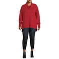 thumbnail image 2 of Terra & Sky Women's Plus Size Cowl Neck Tunic Sweater, Midweight, 2 of 5