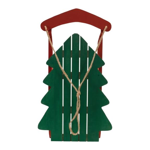 Melrose Tree Sled Hanging Christmas Decoration - 29.5"