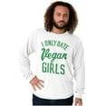 thumbnail image 3 of Date Vegan Girls Funny Vegetarian Gym Men's Big & Tall Long Sleeve Graphic Tee Brisco Brands 3X, 3 of 5