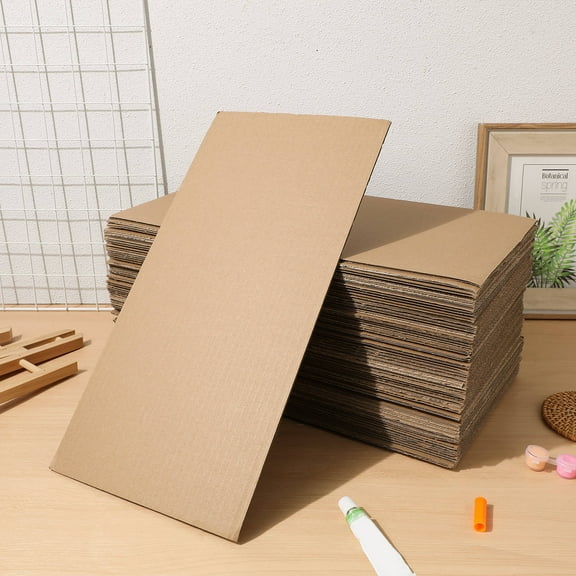 PAMINGONO 50Pcs Corrugated Sheets for Crafting and Decorative Packaging 15.9X7.9X0.1in
