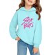 thumbnail image 2 of Moonsky Sudadera con capucha y cordón HUNTRX, estampado de grupo de chicas coreanas, jersey corto, suave y cómodo, top de manga larga para primavera y otoño.,Azul claro,140, 2 of 5