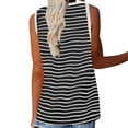 thumbnail image 5 of GigrtiJin Striped Tank Top for Women V Neck Sleeveless Tees Shirts Oversized Loose Vest Casual Trendy Going out Camisole, 5 of 8