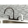 thumbnail image 3 of Kingston Brass KB795YL Yosemite 8-Inch Centerset Kitchen Faucet with Sprayer, Oil Rubbed Bronze, 3 of 5