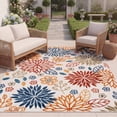 thumbnail image 5 of SAFAVIEH Cabana Siomha Floral Indoor/Outdoor Area Rug, Creme/Red, 4' x 6', 5 of 17