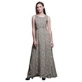 thumbnail image 1 of Bimba Robe Longue Sans Manches à Imprimé Floral pour Femmes Style Chic Maxi-Robe-X-Grand, 1 of 5