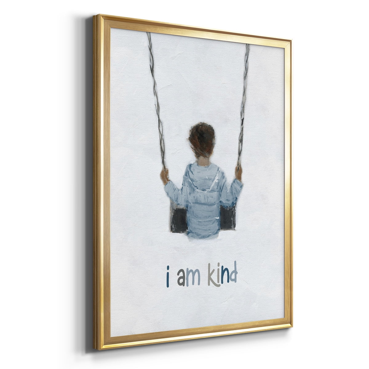 Boy on a Swing Premium Framed Print - Ready to Hang