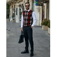 thumbnail image 4 of COOFANDY Mens Casual Slim Fit V-Neck Rhombus Business Knitwear Sweater Vest, 4 of 17