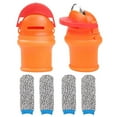 thumbnail image 1 of pitrice 2 Pcs Silicone avec 4 Pcs Nylon Résistant aux Coupures Protège-Doigts Jardinage pour Fruits et Légumes Récolte L, 1 of 6