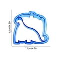 thumbnail image 3 of Ohmyroo Prehistoric Animal Shaped Sandwich Cutter 4.5 Inch Blue Plastic Bread Slicer Assisting Beginner Friendly Kitchen Cooking, 3 of 7