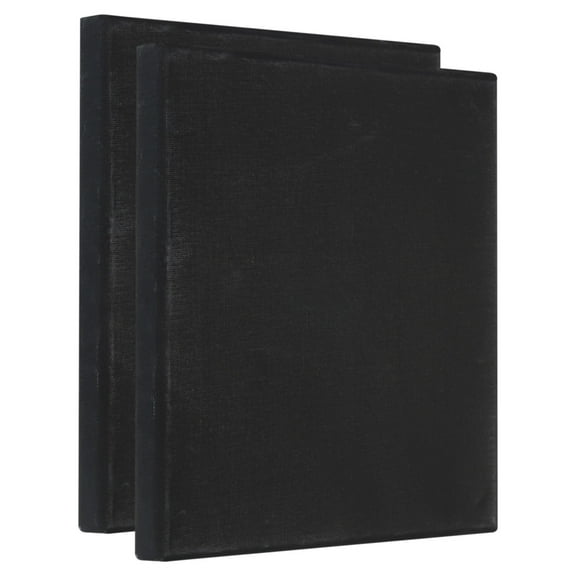 Uxcell Painting Canvas Panels, 2 Pack 8x8 Inch Rectangle Wood Frame Blank Art Board Panels, Black