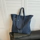 thumbnail image 2 of Bolso de mezclilla de dos caras, mochila bordada, estilo coreano, bolso de mano informal de un solo hombro, bolso de gran capacidad, novedad de 2025, 2 of 5