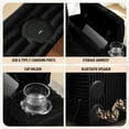 thumbnail image 5 of Muumblus Oversized Living Room Chair with Bluetooth Speaker, Ottoman, Rotating Table Board & USB, Cozy Indoor Lounge Reading Armchair, Black Corduroy, 5 of 9