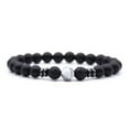 thumbnail image 2 of Jiaroswwei Yoga Bracelet Adjustable 8mm Beads Natural Matte Black Volcanic Stone Bracelet Women Men Jewelry, 2 of 8