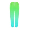 thumbnail image 4 of MIXUE Girls Pants Kids Summer Gradient Print Elastic Waist Drawstring Jogging Bottoms Sports Straight Leg Sweatpants Trousers Activewear,Green,5-6 Years, 4 of 6