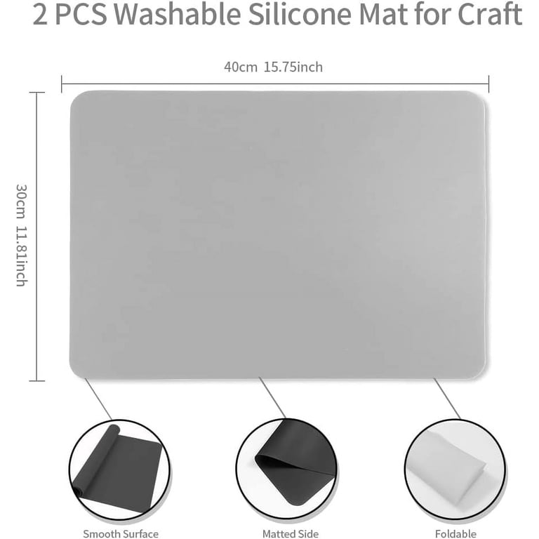 Tapis De Peinture Silicone Enfant 50x40 Cm - Plateau Avec Compartiments, Gobelet Magnétique - Anti-dérapant, Facile à Nettoyer
