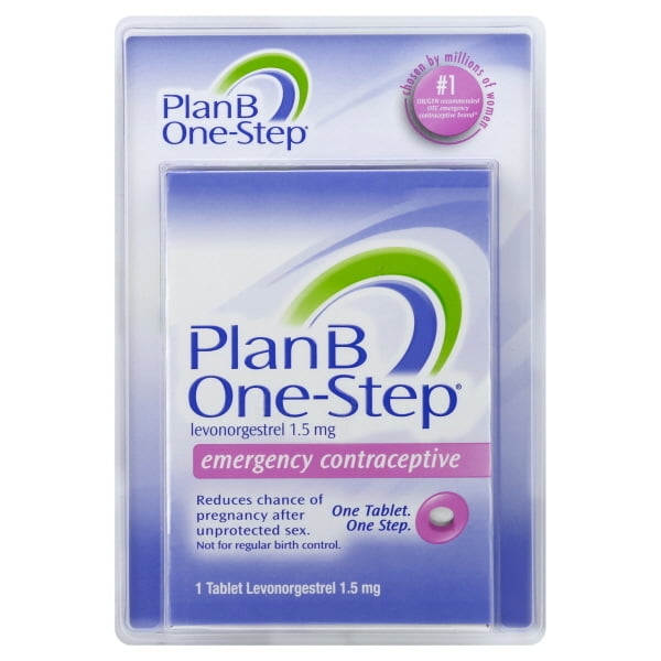 Plan B One Step Emergency Contraceptive 1 Tablet 1 5 Mg Walmart Com
