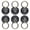 Antique Bronze, variant on 6pcs Antique White Cabinet Knobs, Drop Ring Drawer Pulls Round Dresser Knobs Handles with Screws, Vintage Drawer Knobs Pulls Handles Hardware for Kitchen Cupboard Vanity Nightstand