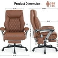 thumbnail image 2 of Heated Massage Office Chair with 6 Points Vibration, Reclining Ergonomic Desk Chair with Footrest for Extra Comfort, PU Leather High Back Executive Computer Chair, Thick Padded Massage Chair, 2 of 7