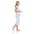 thumbnail image 2 of Lati Fashion Women Capri and Short Sleeve Top 2-Piece Female Pajamas Set Blue XXL, 2 of 5