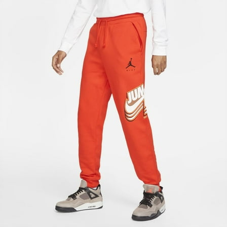 Nike Jumpman Fleece Pants - Men's - Chile Red , Size S