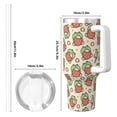 thumbnail image 4 of Sikiie Frog Hold Strawberry Insulated Stainless Water Bottle Lid Travel Mug Cup Insulated Tumblers Cup 40oz Ice Bully With Handle, 4 of 8