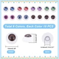 thumbnail image 3 of 80pcs Eyeballs 10mm Acrylic Craft Eyes 8 Colors Realistic Human Eyes Hollow Eyeballs Bear Eyes for Halloween Party Amigurumi Decor Sculptures Props Puppets Jewelry Making, 3 of 6