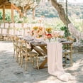 thumbnail image 5 of 2X Camino de Mesa de 27X118 Pulgadas Boda Romántica Decoración de Mesa de Fiesta Nupcial Transparente Decoraciones de Ducha Beige-Blanco, 5 of 5
