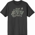 thumbnail image 3 of Grow Inspirational Vintage Botanicals Adult Charcoal Crew Neck Short Sleeve Tee-Medium, 3 of 4