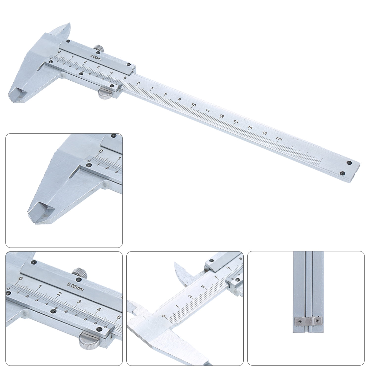 Leepesx Professional Stainless Steel Vernier Caliper 0-150mm Sliding Gauge Measurement Tool Inside Outside Depth Step Micrometer Measuring