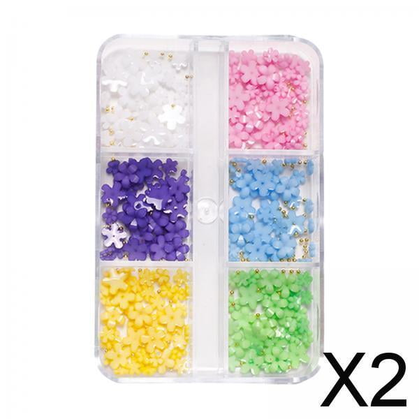 Adornos Florales para Uñas, Creaciones Artísticas para Embellecer Uñas Acrílicas, Set de Diseño de Uñas , 2 piezas