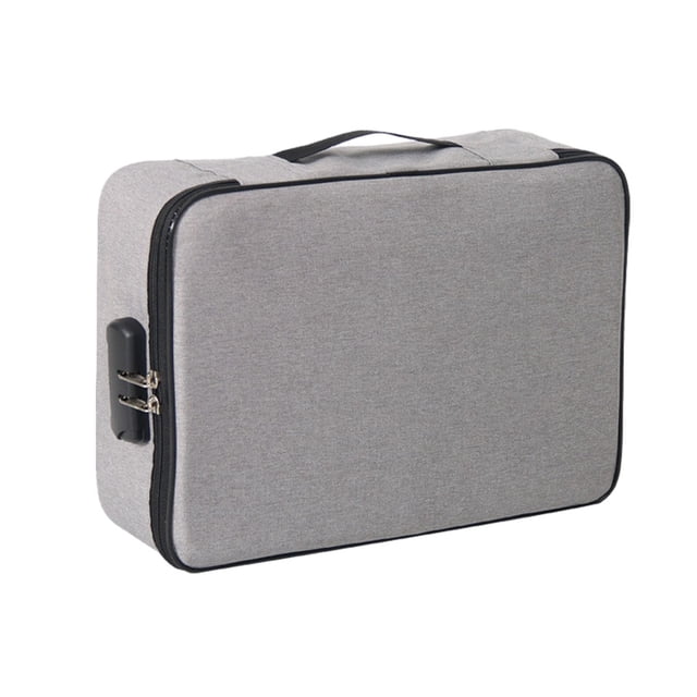 Wosthever Bolsa de almacenamiento de documentos para viajes con protección impermeable Bolsos organizadores de documentos Almacenamiento y organización del hogar gris