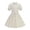 R80 White, variant on Ruiwil Toddler Girls Dresses Dailywear Casual Stripe Print Short Sleeve Peter Pan Collar Clothes Summer Stretchy Girl Dresses Size 4-5 Years Pink