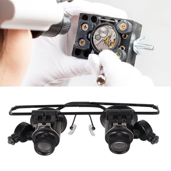 Lupa De Reparación De Relojes, Lupa De Reloj Profesional Rotación Flexible Luz LED Liviana De 20X Para Tasador De Sellos Para Reparador De Relojes