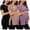 Black/Brown/Misty Lilac, variant on Women's Maternity Shirts Tops Split Hem Ribbed Maternity Pregnancy Clothes 3-Pack