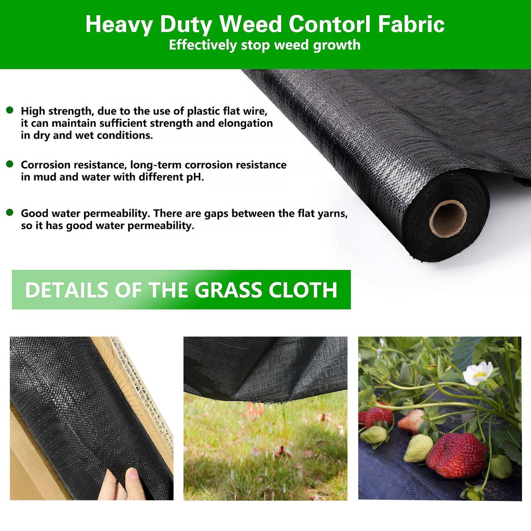 3FT x 300FT Garden Weed Barrier, Heavy-duty Landscape Fabric Ground Cover Durable Polyethylene Cloth Premium Weeds Control Mat for Gardening, Soil Erosion Control, and Other Outdoor Projects