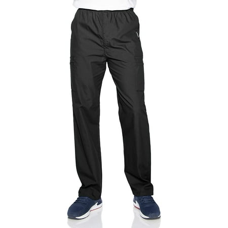 

Landau Men s Essentials Relaxed Fit 7-Pocket Elastic Cargo Scrub Pants 8555