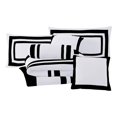 thumbnail image 1 of Ensemble de Couette Générique, 7 Pcs, Design Bicolore, Grand Lit, 1 of 4