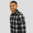 thumbnail image 6 of Men's Darius Rucker Collection by Fanatics Black Minnesota Wild Flannel Plaid Full-Snap Shirt, 6 of 6
