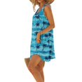 thumbnail image 4 of Ovzne Robes pour Femmes Robe Femme Robe à Col Rond Sans Manches Dégradé Teinture sur Nœuds Robe de Plage Robe de Printemps Liquidation, 4 of 6