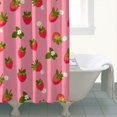 thumbnail image 4 of Strawberry Plants Fruit Flower Shower Curtain 72"x72" ,Bathroom Decorative Shower Curtains Set with 12 Hooks,Modern Waterproof Washable Shower Curtain, 4 of 6