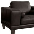 thumbnail image 5 of Wynne Living Room Set in Genuine Espresso Leather with Brown Wood Legs, 5 of 16